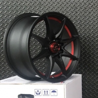 LW01X 15inch 4h100 ล้อสไตล์ VIP สำหรับรถเก๋งสีดำขอบแดงเพียงวงละ 3000 บาท